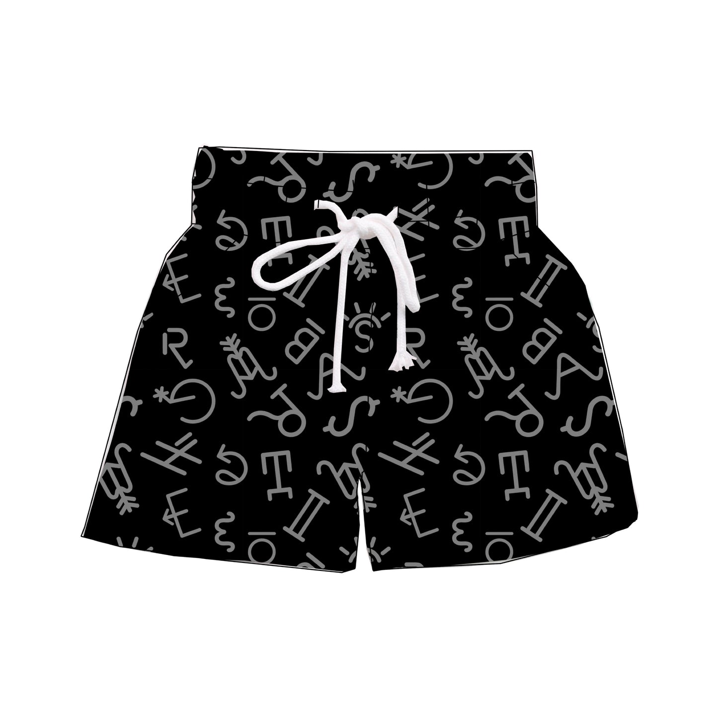 Black Cattle Brand Shorts