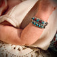 Turquoise & Coral Dot Cuff