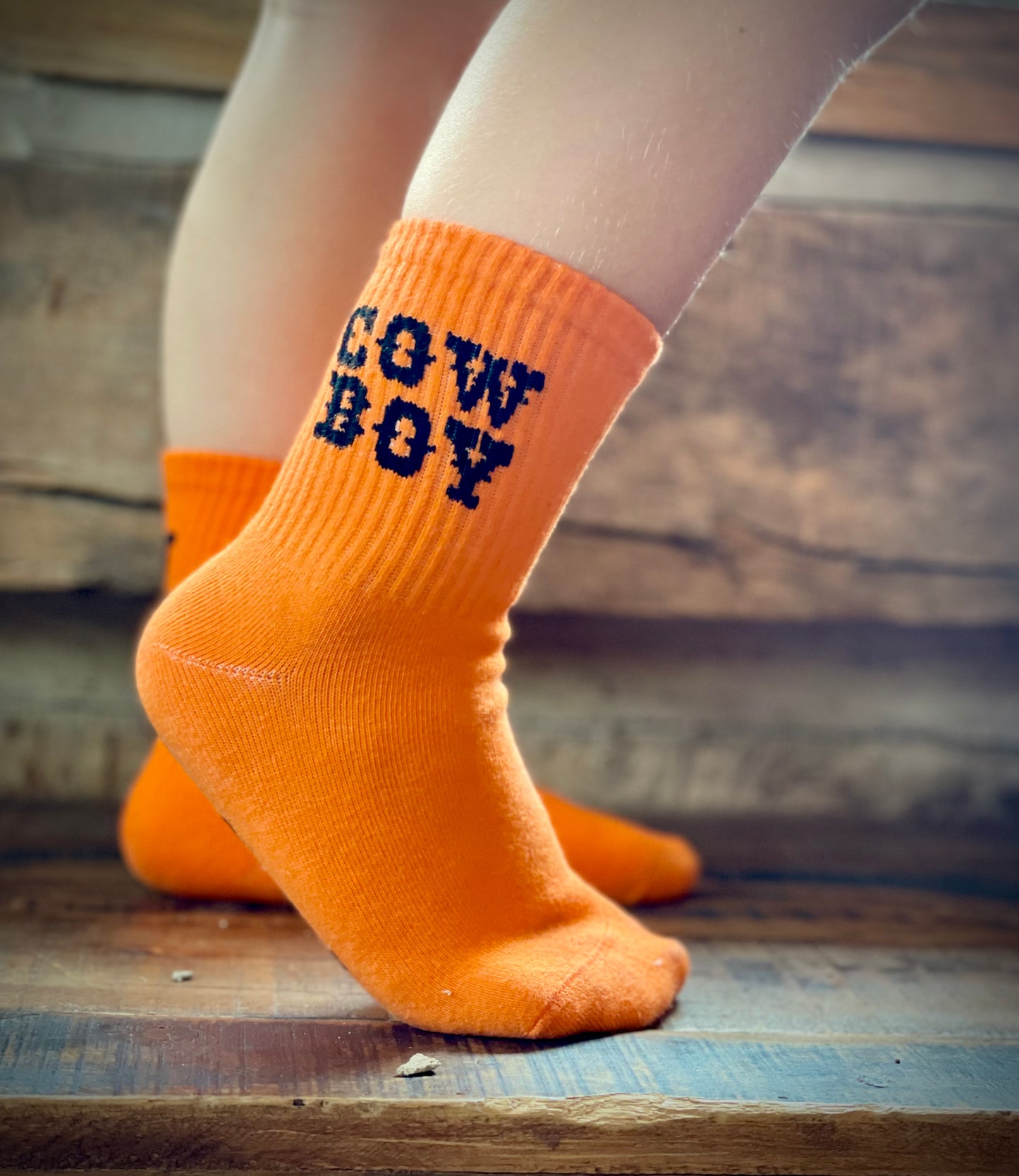 Orange COWBOY socks