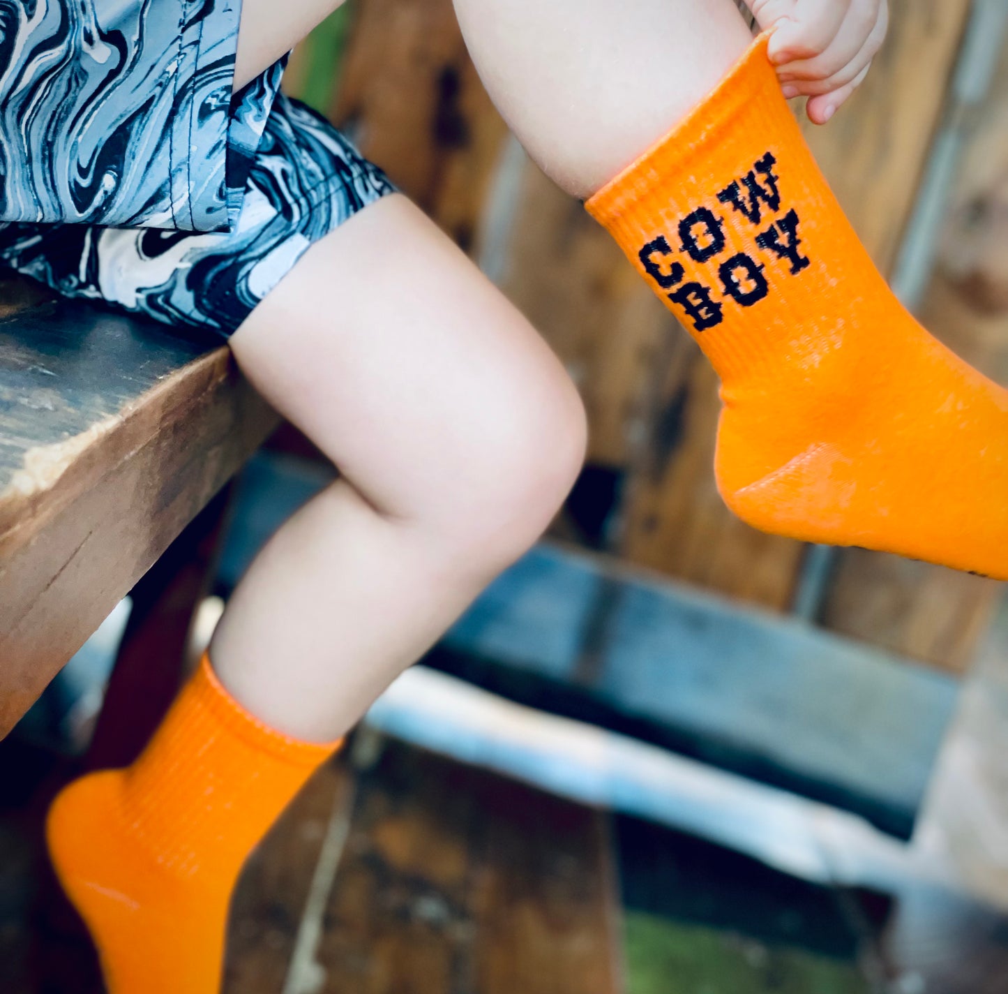 Orange COWBOY socks