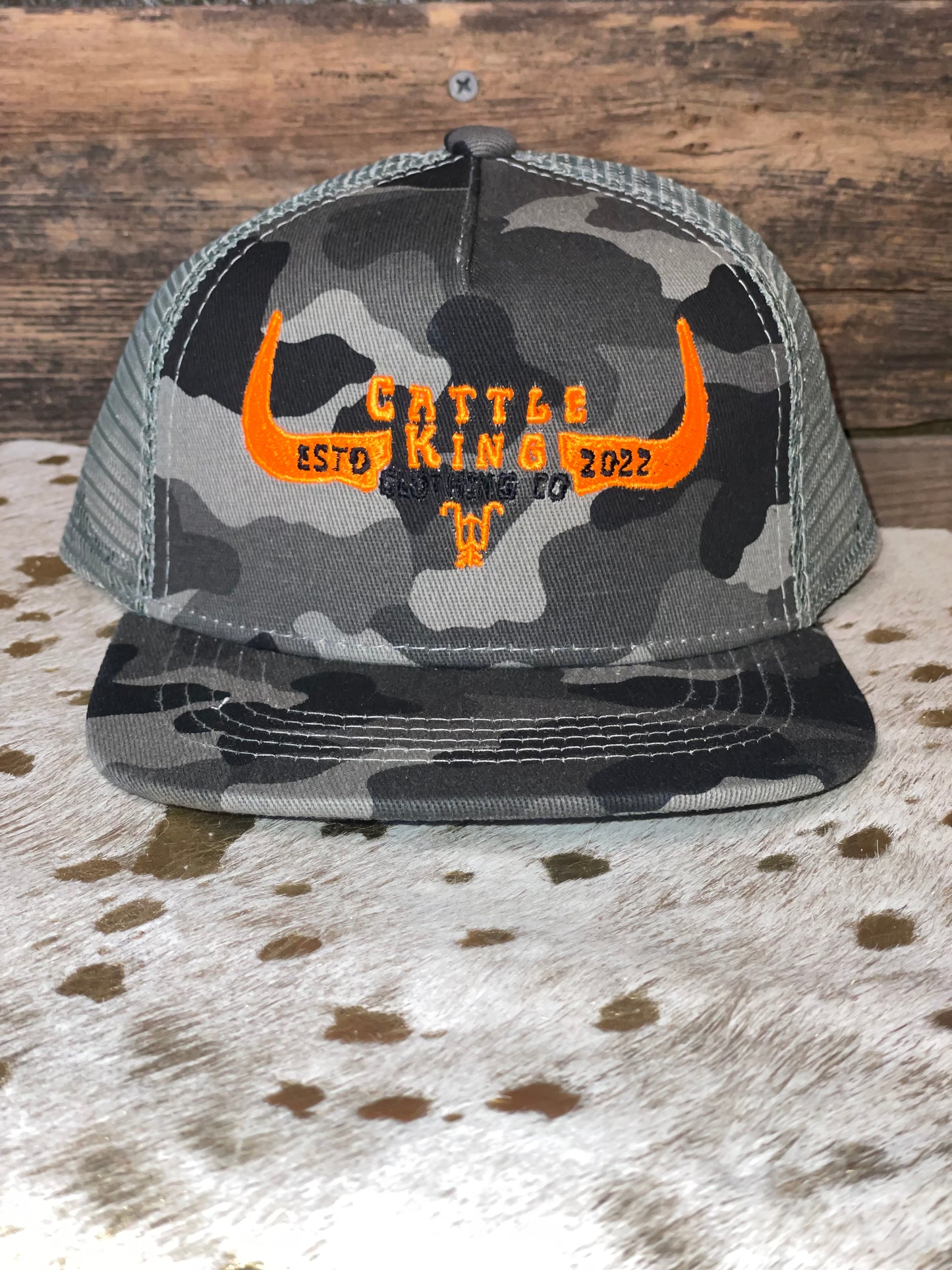 Cattle King Cap Gray Camo